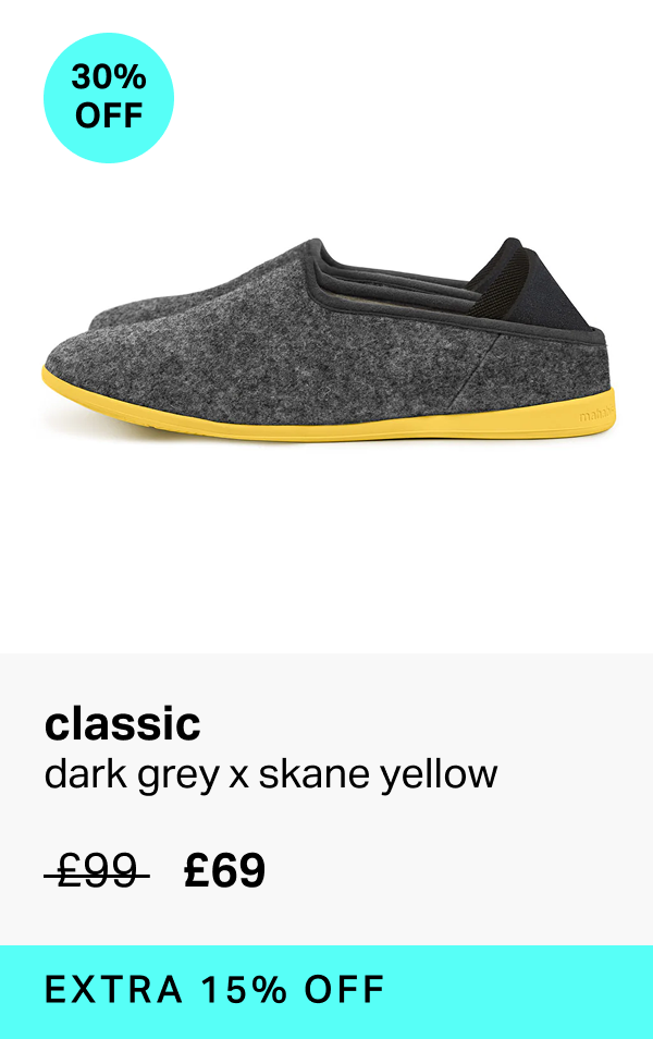 classic in dark grey x skane yellow