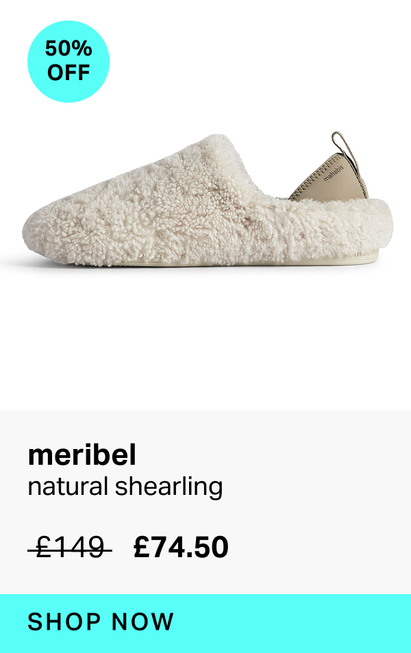 meribel in natural shearling