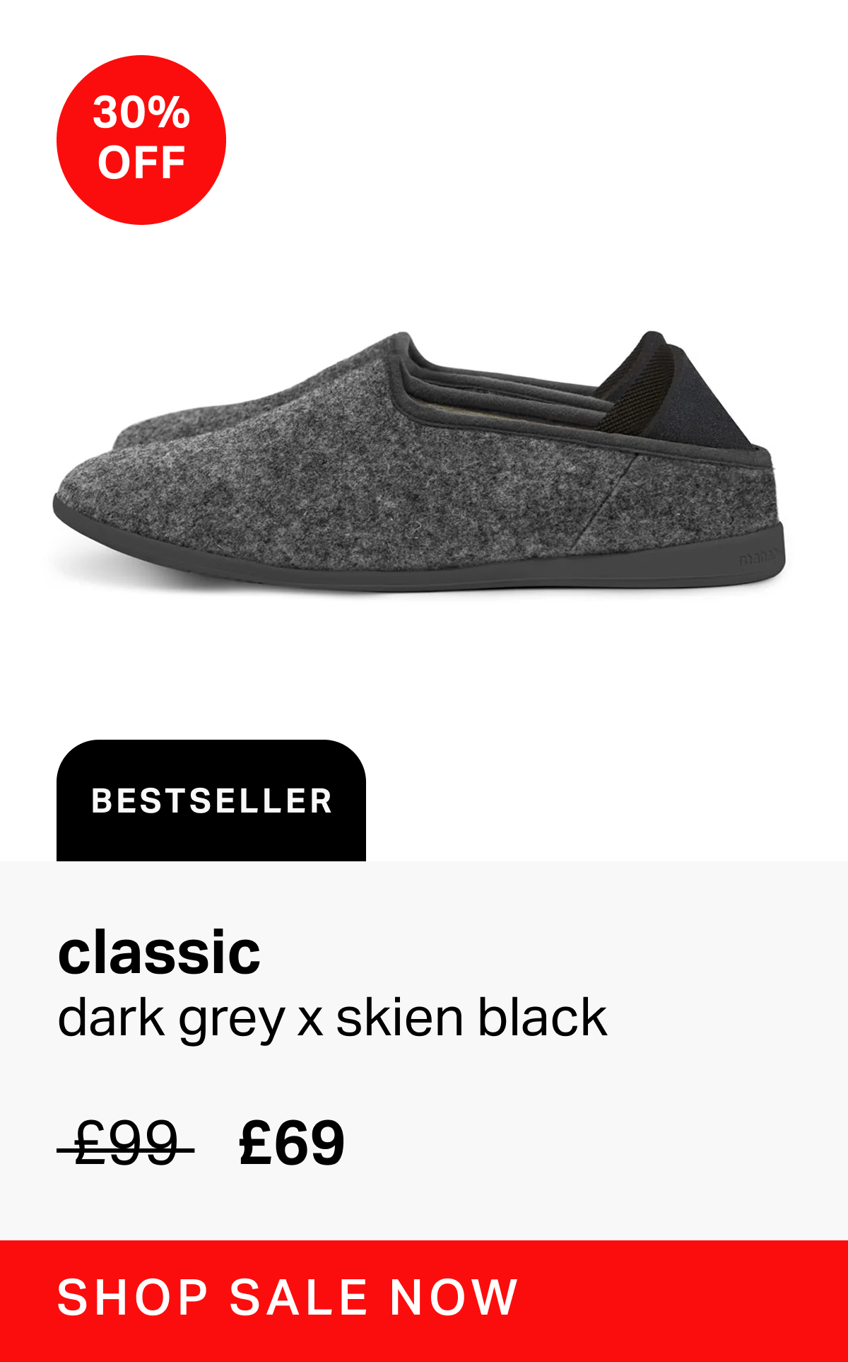 classic&nbsp; dark grey x skien black