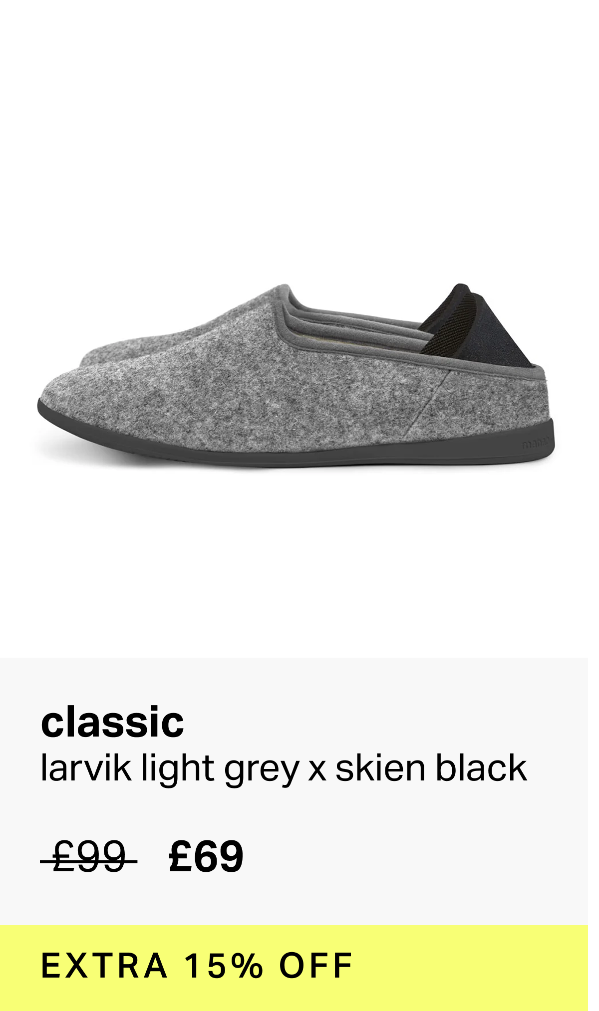 classic larvik light grey x skien black