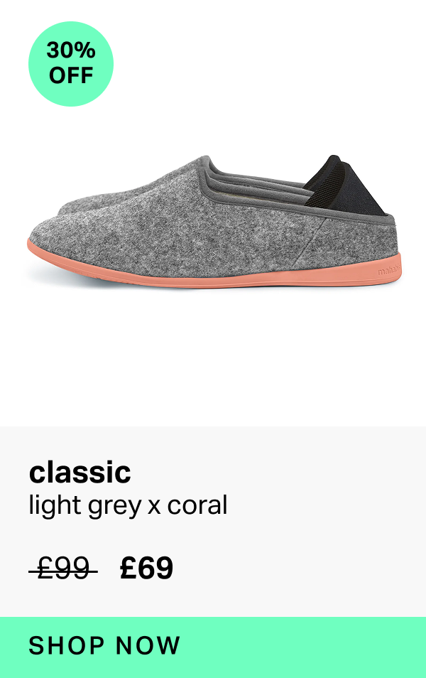 classic in light grey x coral