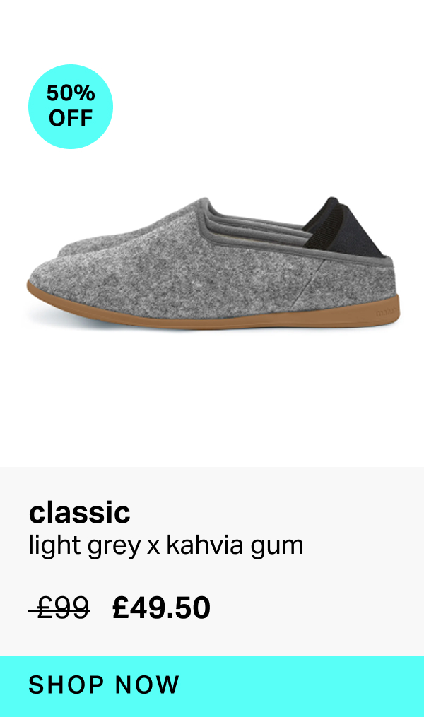 50% off classic in light grey x kahvia gum