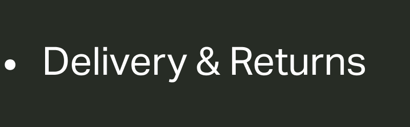 Delivery & Returns