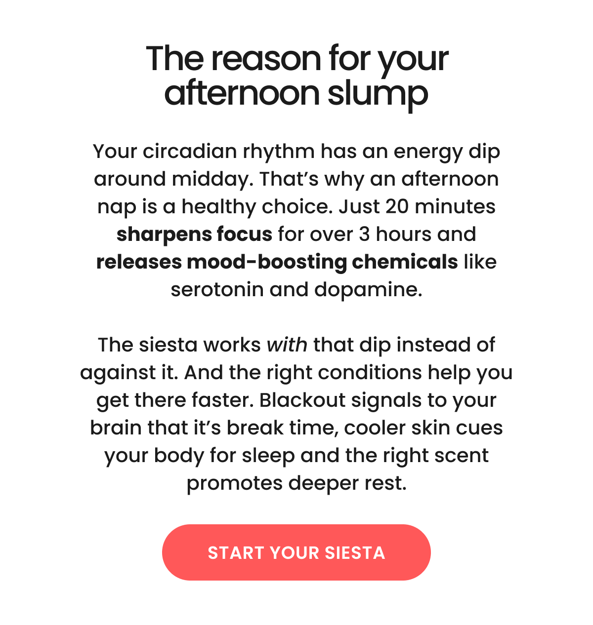 Start your siesta