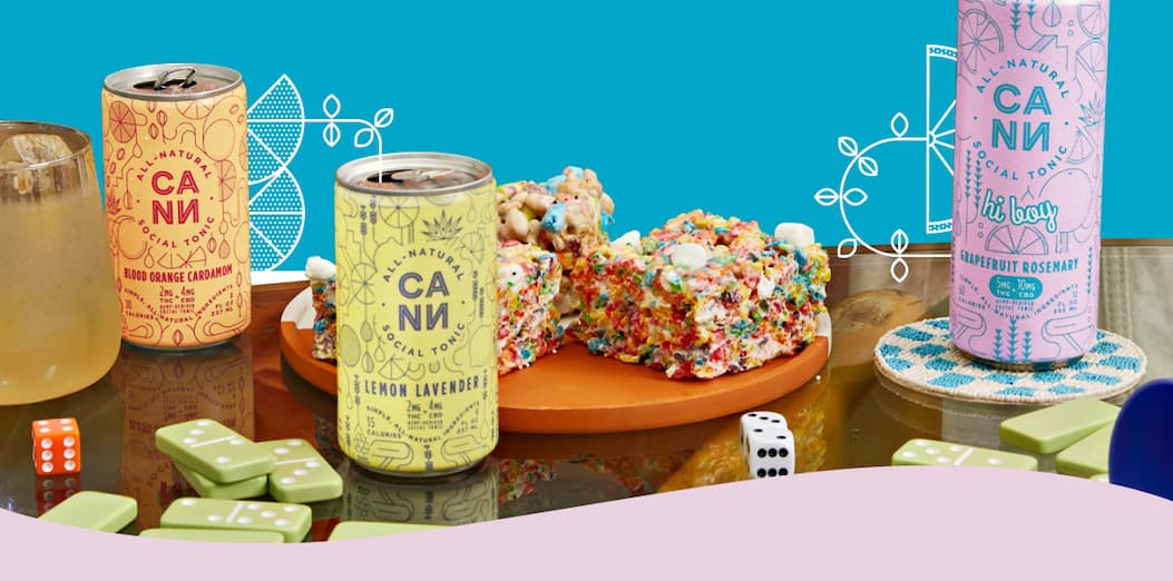 Hi Boy and Cann on the table with snacks and games. Hi Boy and Cann on the table with snacks and games.