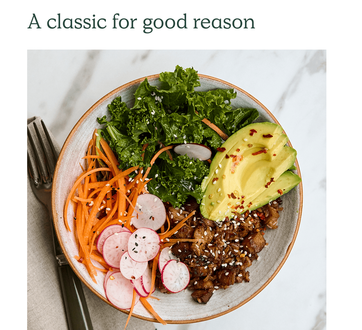 Crispy Miso Rice & Tofu Bowls. A simple, satisfying bowl that's quick to make and full of contrast - crispy rice, sticky miso tofu and bright veg come together in one nourishing meal.