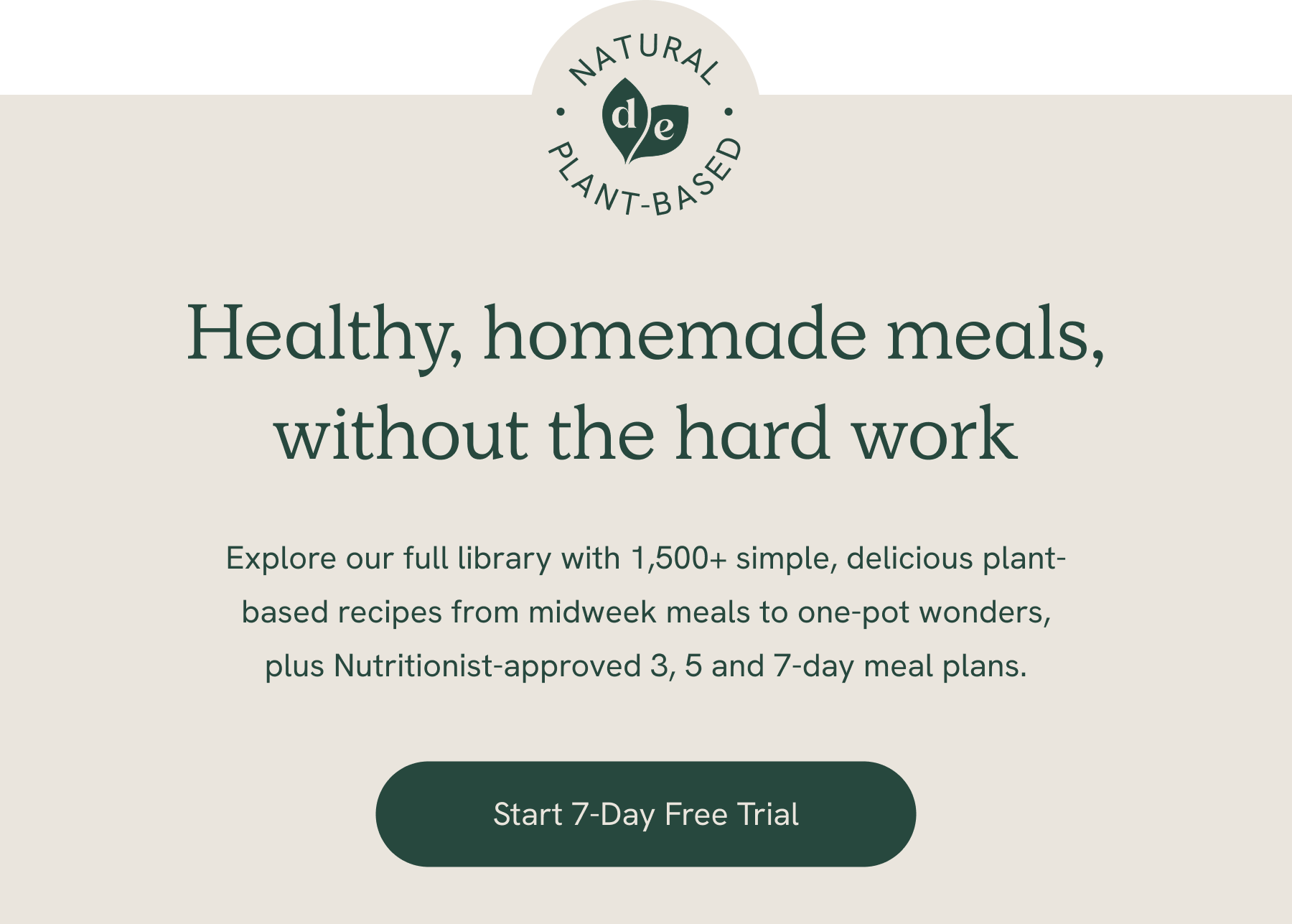 Healthy homemade meals