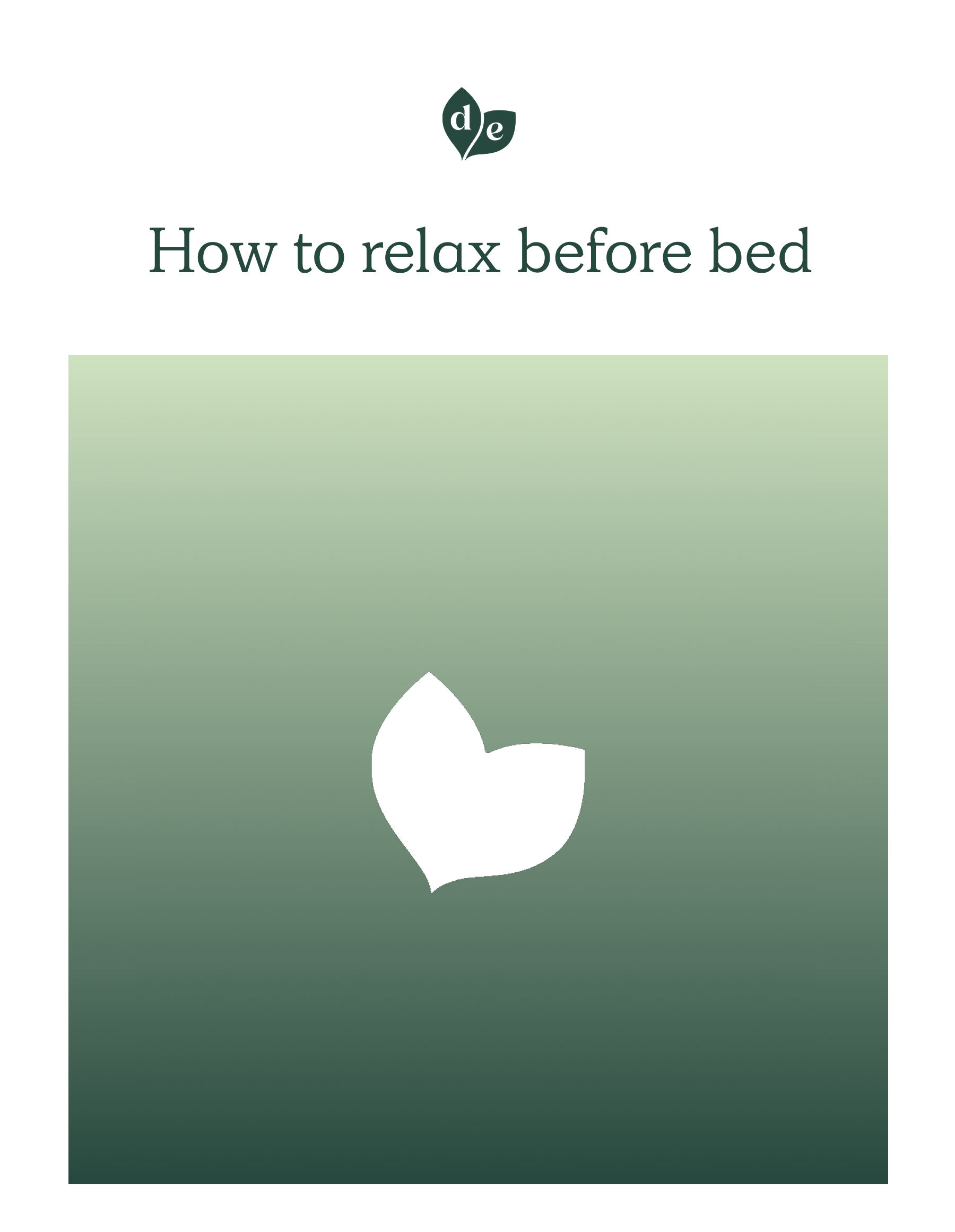 How to relax before bed 