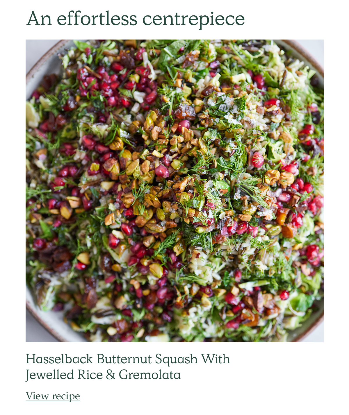 Hasselback Butternut Squash With Jewelled Rice & Gremolata