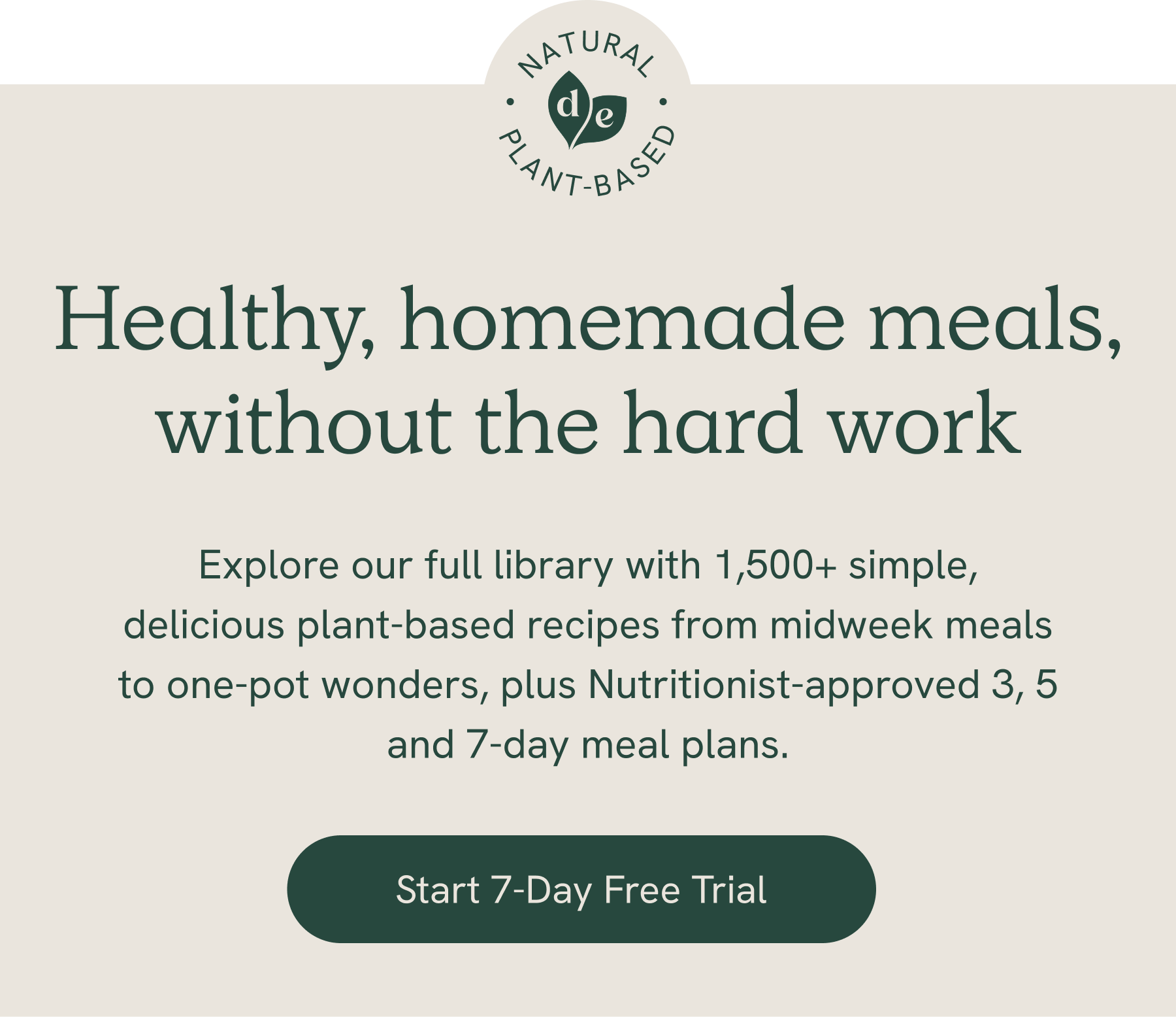 Healthy homemade meals