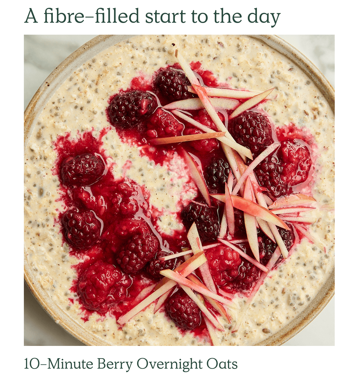 10-Minute Berry Overnight Oats