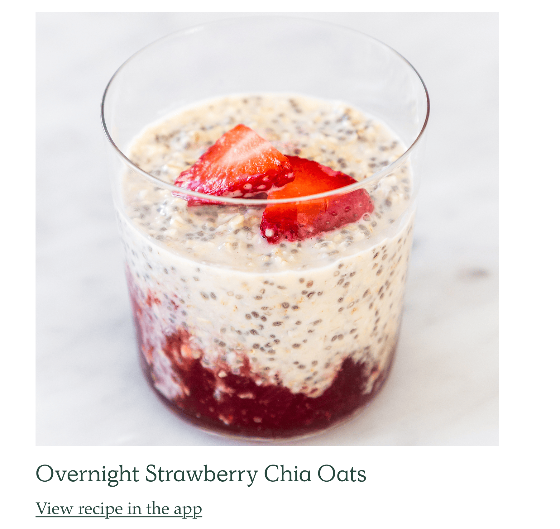 Overnight strawberry chia oats