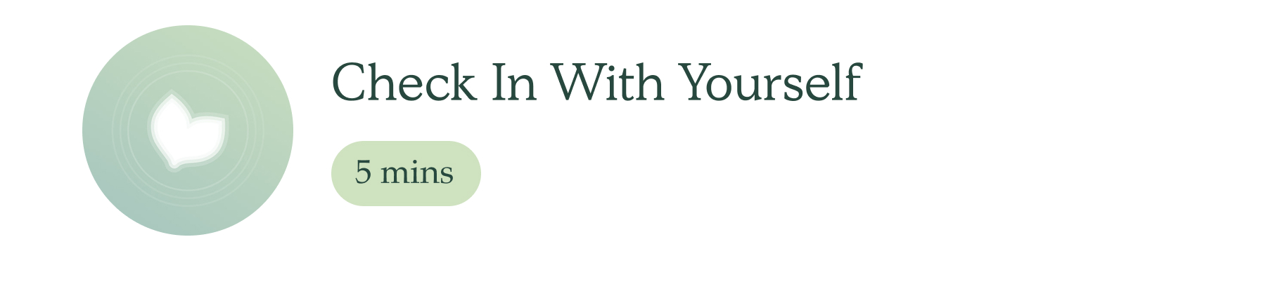 Check in with yourself 