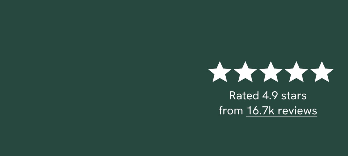 Rated 4.9 stars from 16.7K reviews