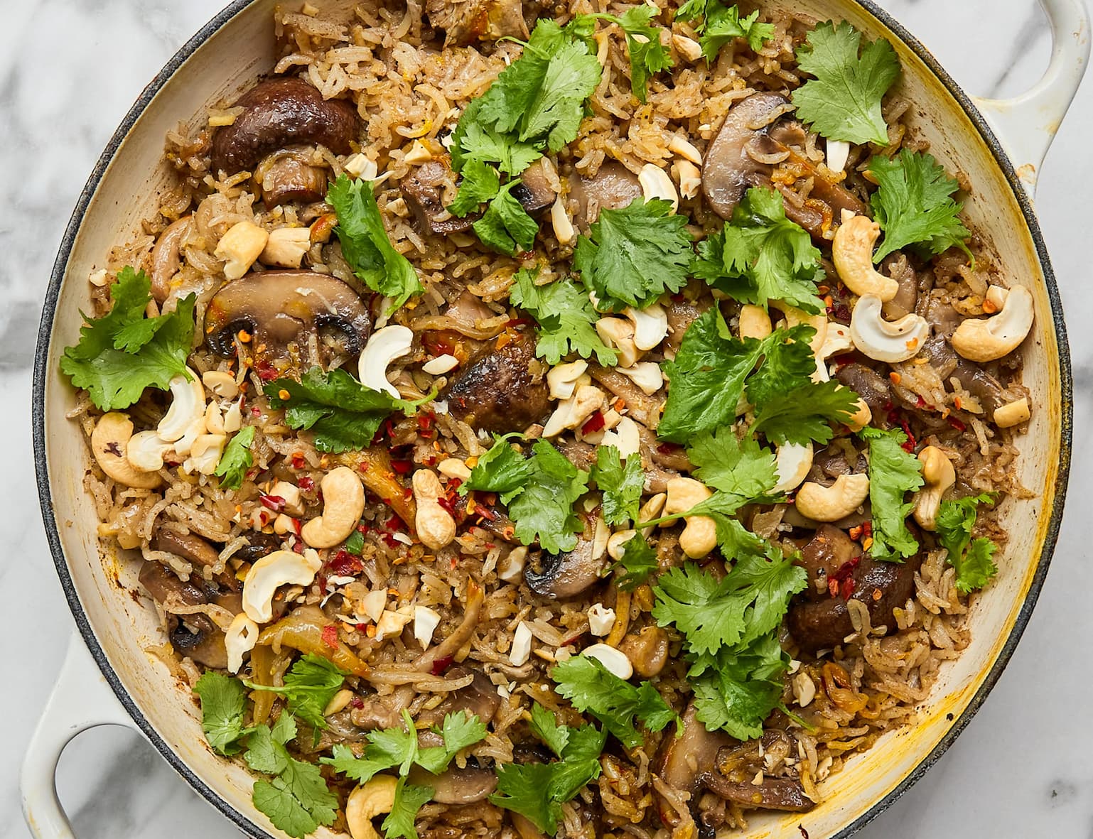 One-Pan Masala Mushroom Rice