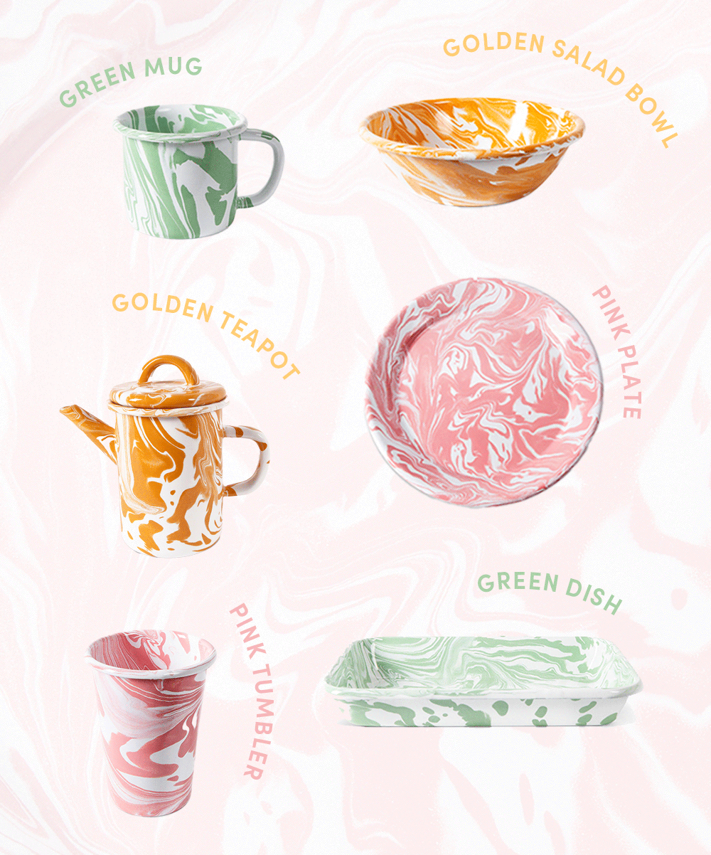 NEW Marbled Enamelware has landed 💖 Kip & Co
