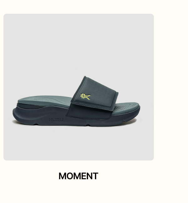 MOMENT Sandal in Midnight Blue-Pale Lime