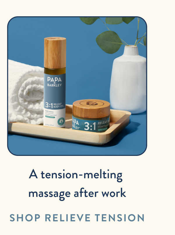 massage after work using releaf oil