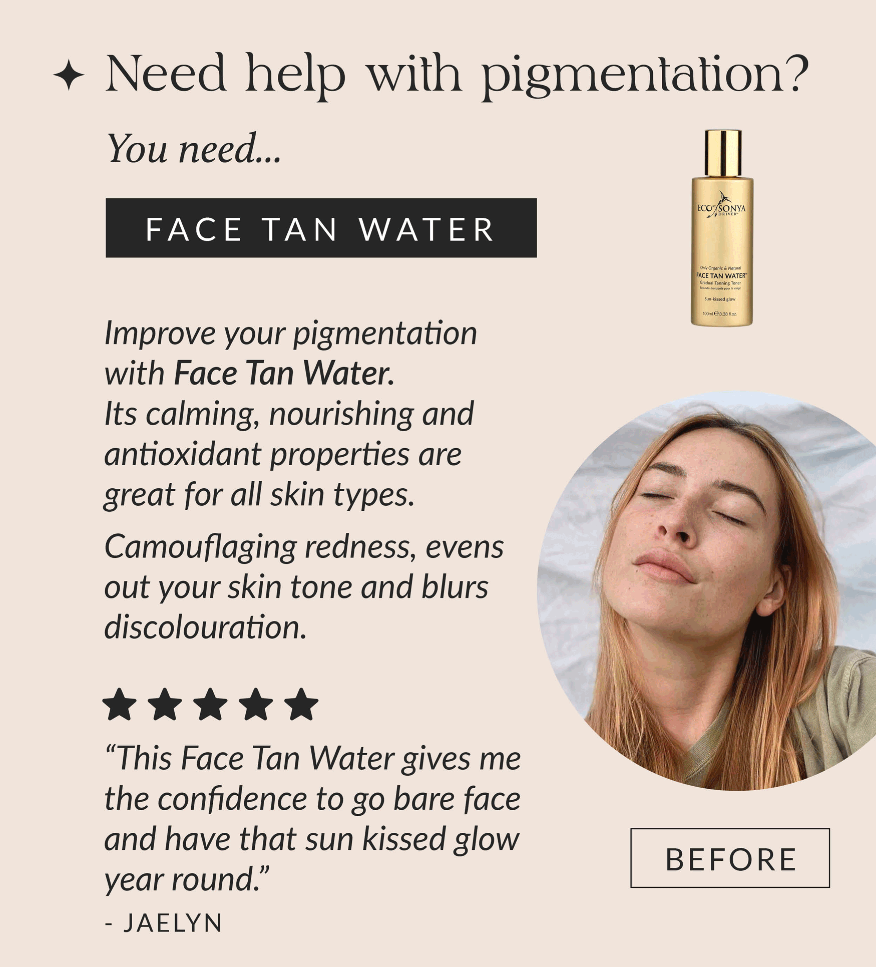 Your skin concerns covered Eco Tan & Eco By Sonya Driver