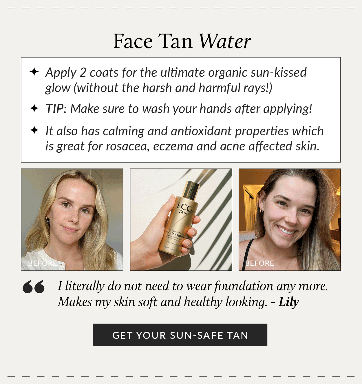 Your summer glow awaits... Eco Tan & Eco By Sonya Driver