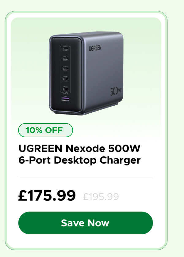 UGREEN Nexode 500W 6-Port Desktop Charger