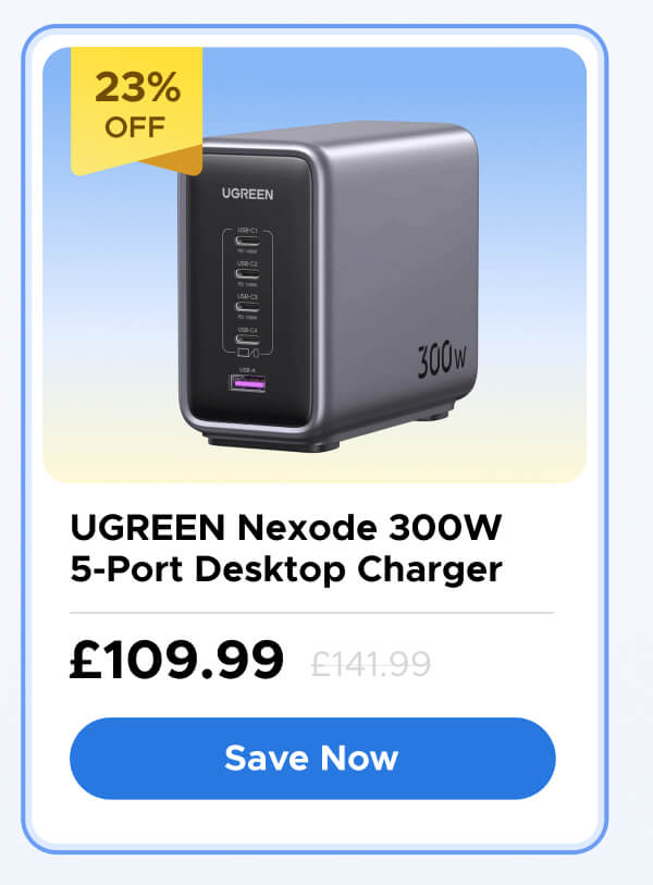  UGREEN Nexode 300W 5-Port Desktop Charger