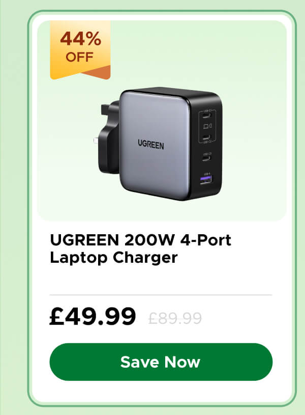 UGREEN 200W 4-Port Laptop Charger