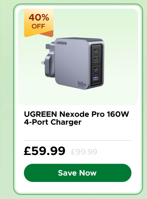 UGREEN Nexode Pro 160W 4-Port Charger