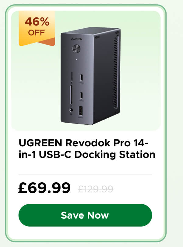 UGREEN Revodok Pro 14-in-1 USB-C Docking Station (Triple 4K, PD 100W, 10Gbps)