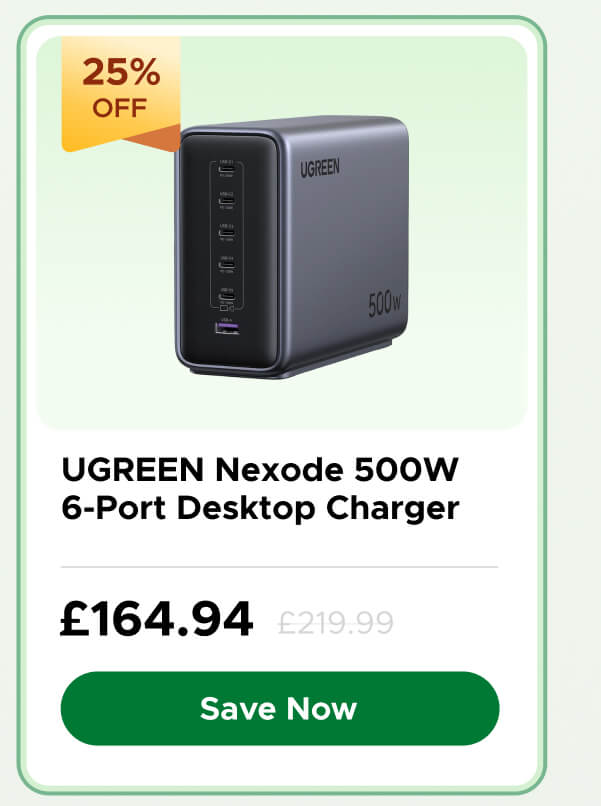 UGREEN Nexode 500W 6-Port Desktop Charger