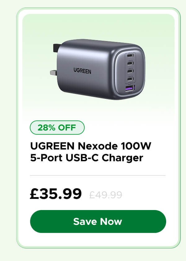 UGREEN Nexode 100W 5-Port USB-C Charger