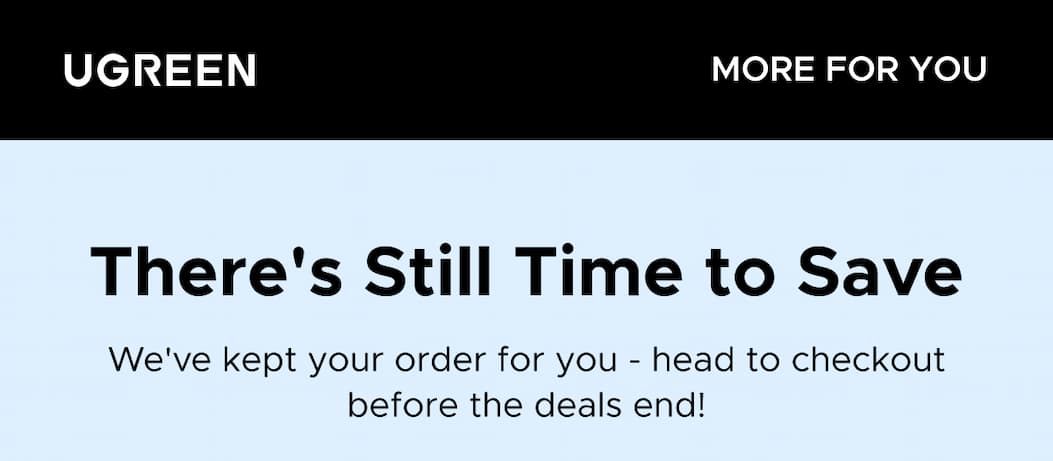 We've kept your order for you