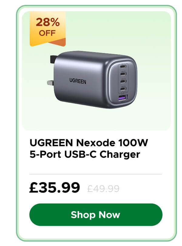 UGREEN Nexode 100W 5-Port USB-C Charger