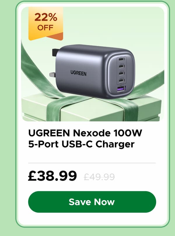 UGREEN Nexode 100W 5-Port USB-C Charger