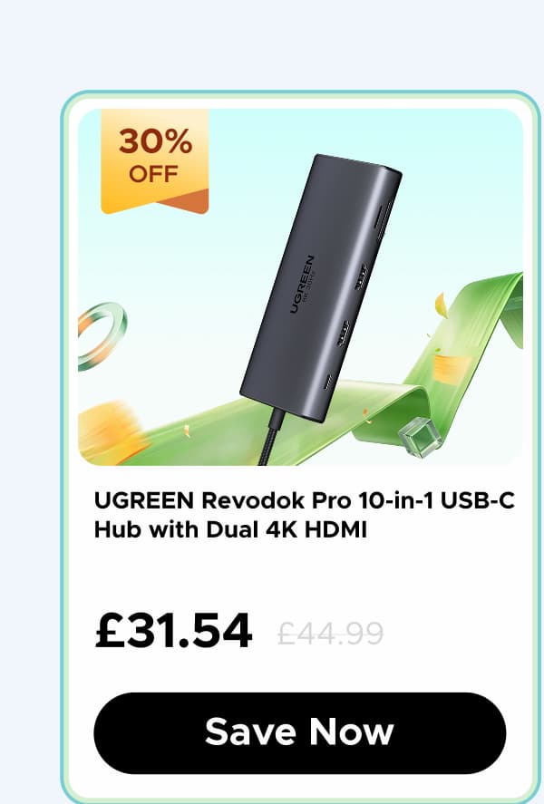 UGREEN Revodok Pro 10-in-1 USB-C Hub with Dual 4K HDMI