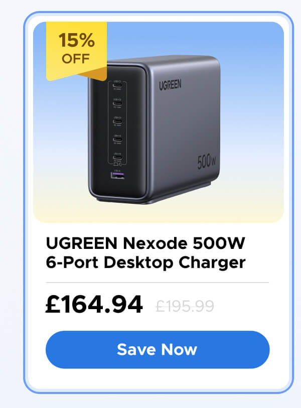 UGREEN Nexode 500W 6-Port Desktop Charger