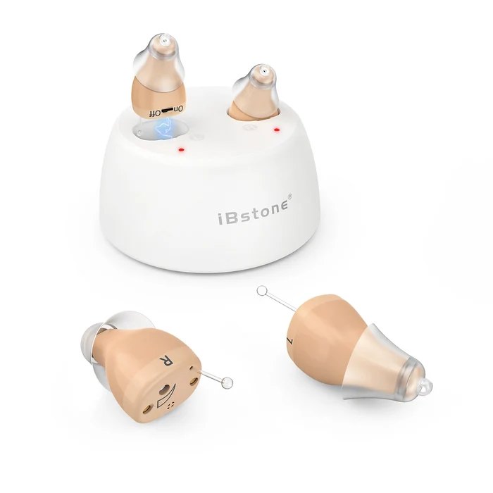 iBstone K19 Rechargeable CIC hearing aids, product photo from iBstone