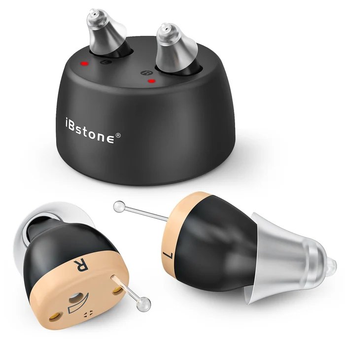 iBstone K18 Rechargeable CIC hearing aids, product photo from iBstone