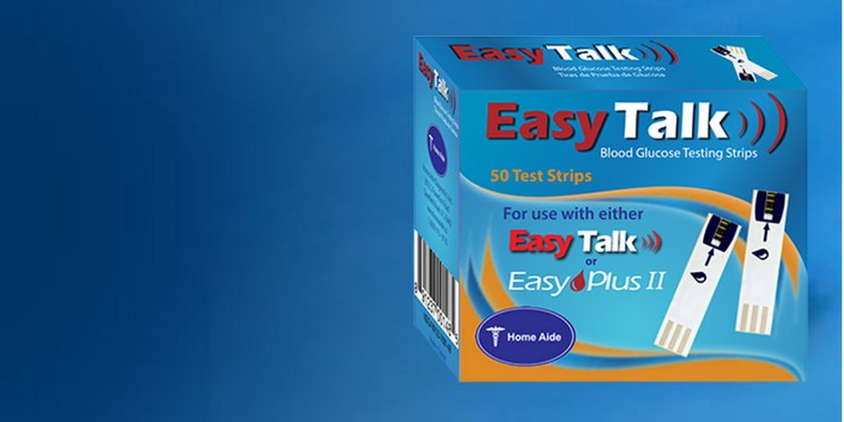 A box of Easy Talk test strips