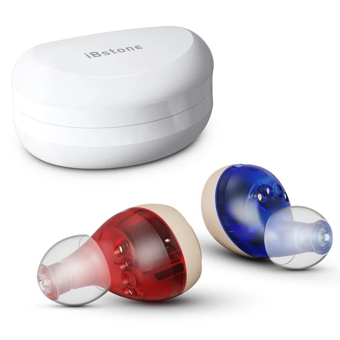 iBstone K21 Rechargeable ITC hearing aids, product photo from iBstone