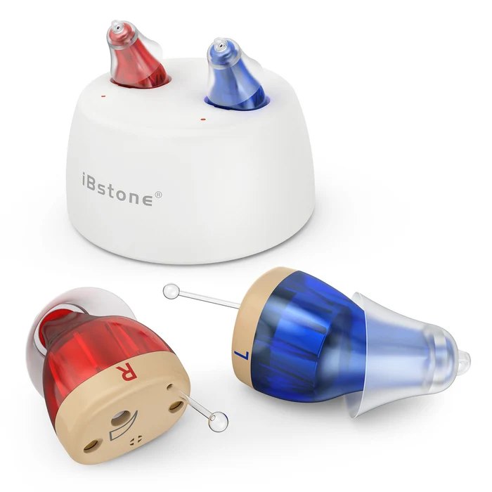 iBstone K17 Rechargeable CIC hearing aids, product photo from iBstone