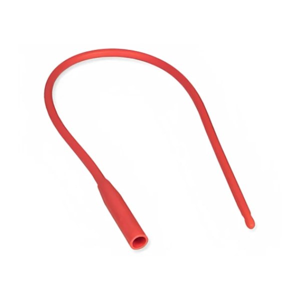 AMSure Male red rubber urethral catheter, 16 Fr 16″