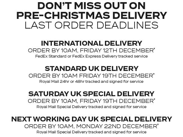 Christmas Delivery Information