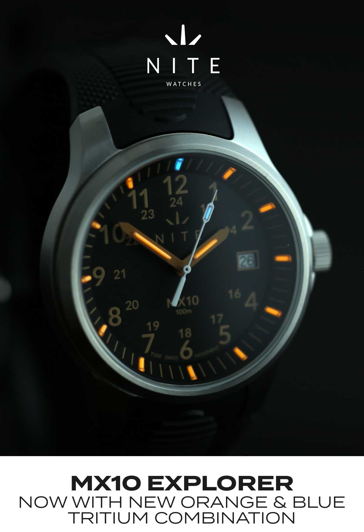 MX10 Explorer on black background showing Tritium Illumination