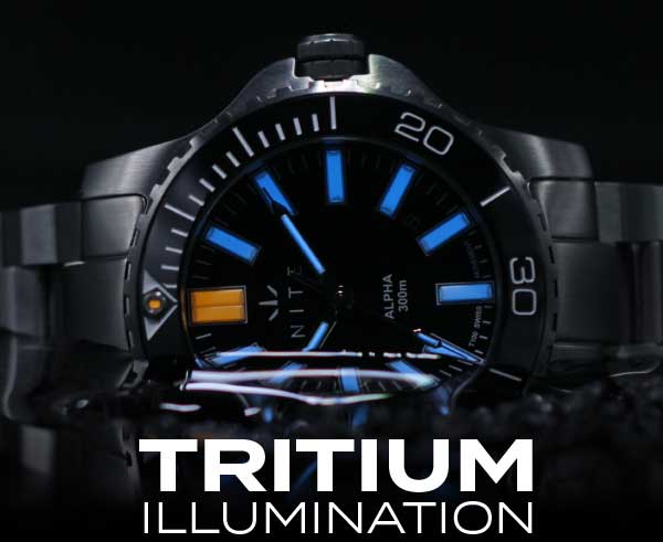 Watch with Tritium Illumination