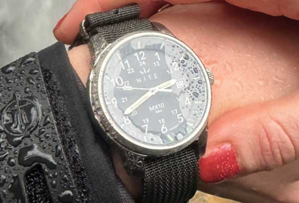 MX10 Storm watch on wrist