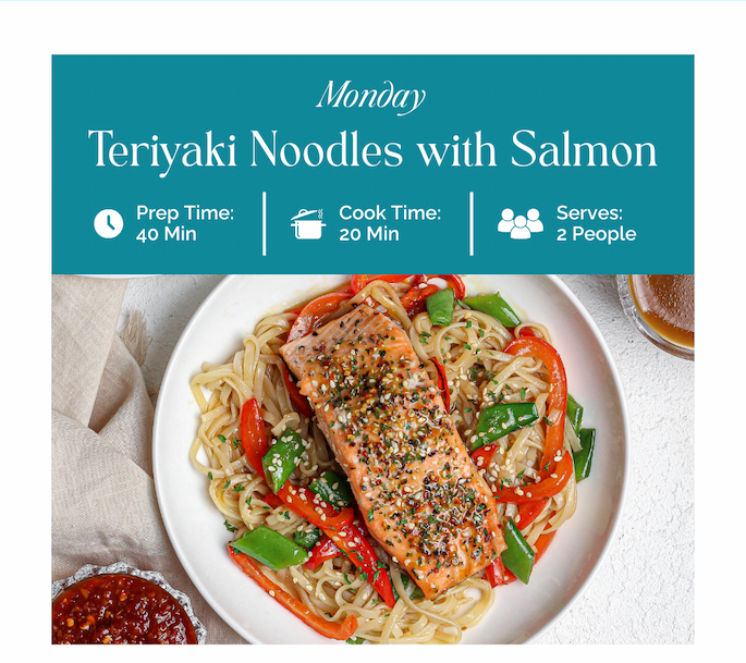Teryaki Noodles with Salmon