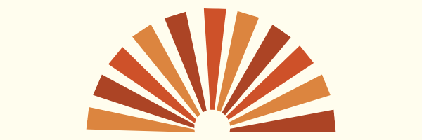 Orange sun rays