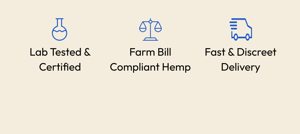 Lab Tested | Farm Bill Compliant Hemp | Fast & Discreet Delivery