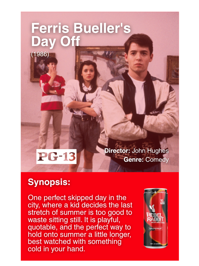 Ferris Bueller's Day Off & Wild Hare High Seltzer with 10mg of THC per can